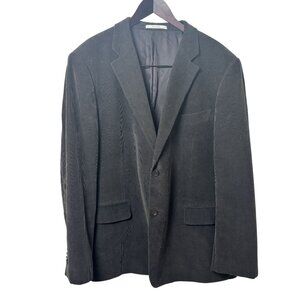 John W. Nordstrom Mens 48R Gray Corduroy Blazer Cashmere Blend Lined Office